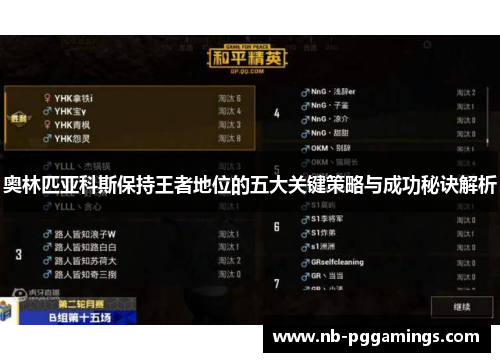 奥林匹亚科斯保持王者地位的五大关键策略与成功秘诀解析